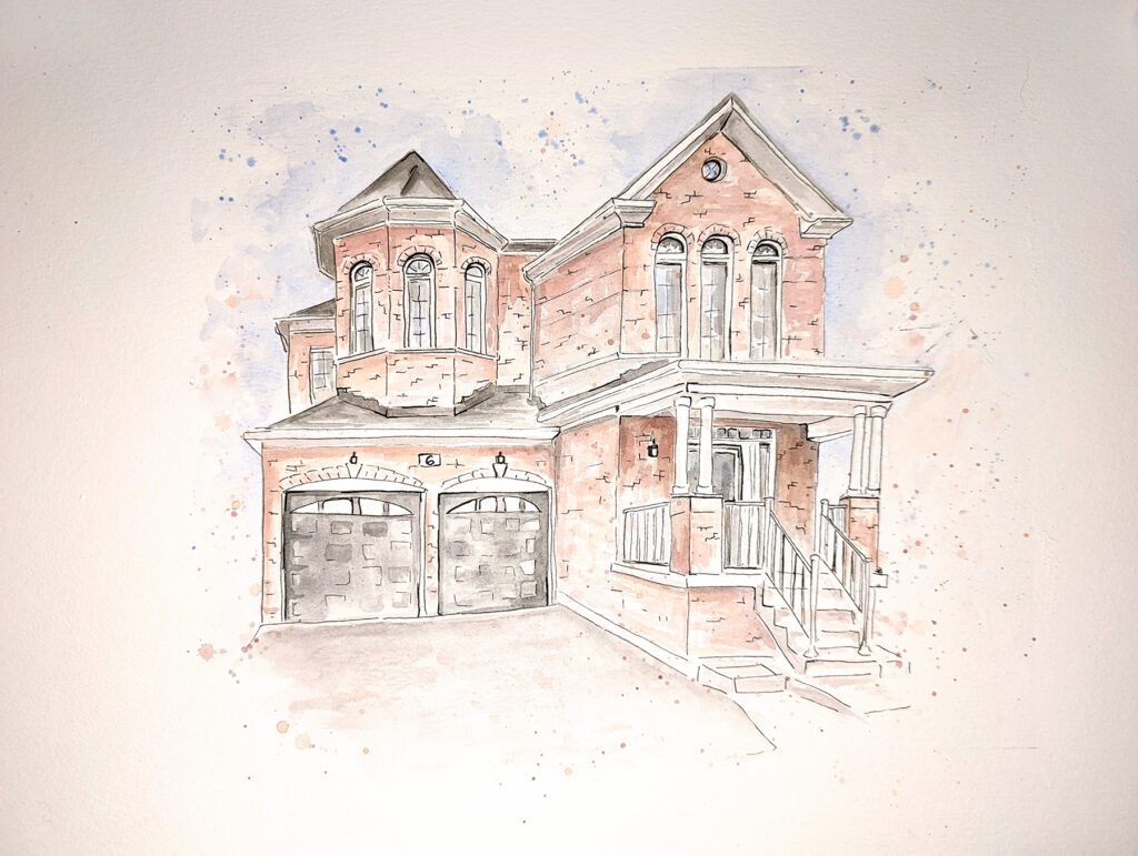 house watercolor