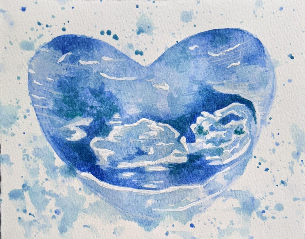 baby ultrasound watercolor